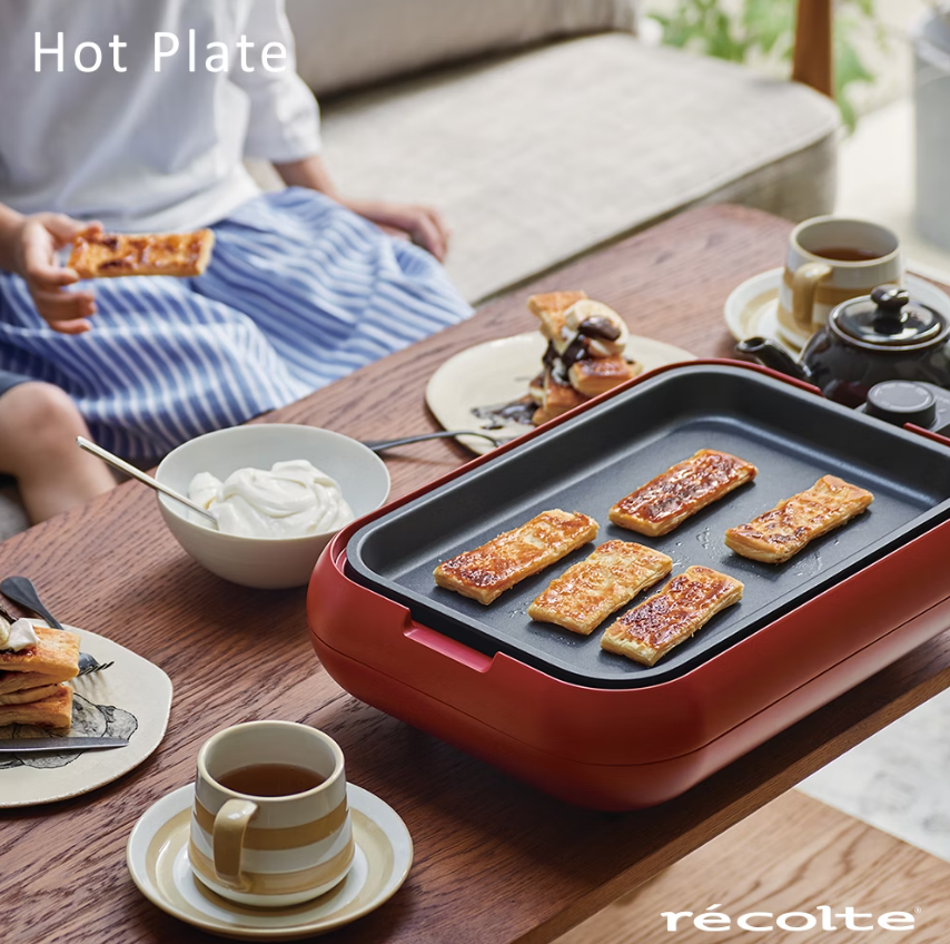 recolte Hot Plate 電烤盤+陶瓷深鍋蒸盤+蒸籠超值組 RHP-1