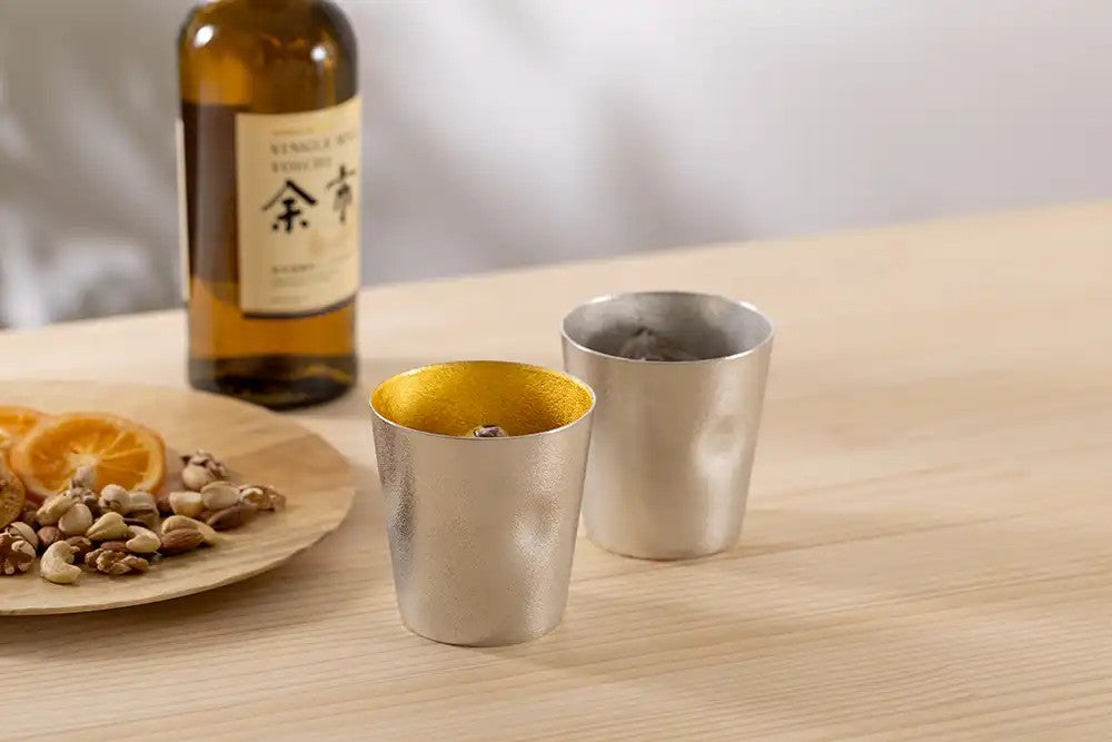 能作 NOUSAKU 純錫・金箔手感杯對杯桐木禮盒