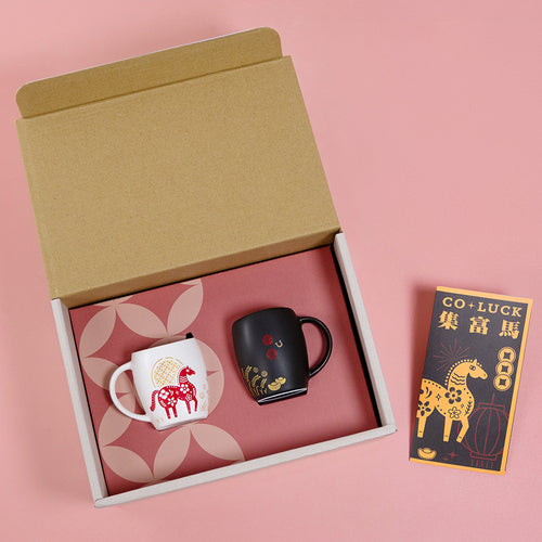 集瓷 cocera 【馬年限定】Co·Luck 集富馬 迷你杯雙入組