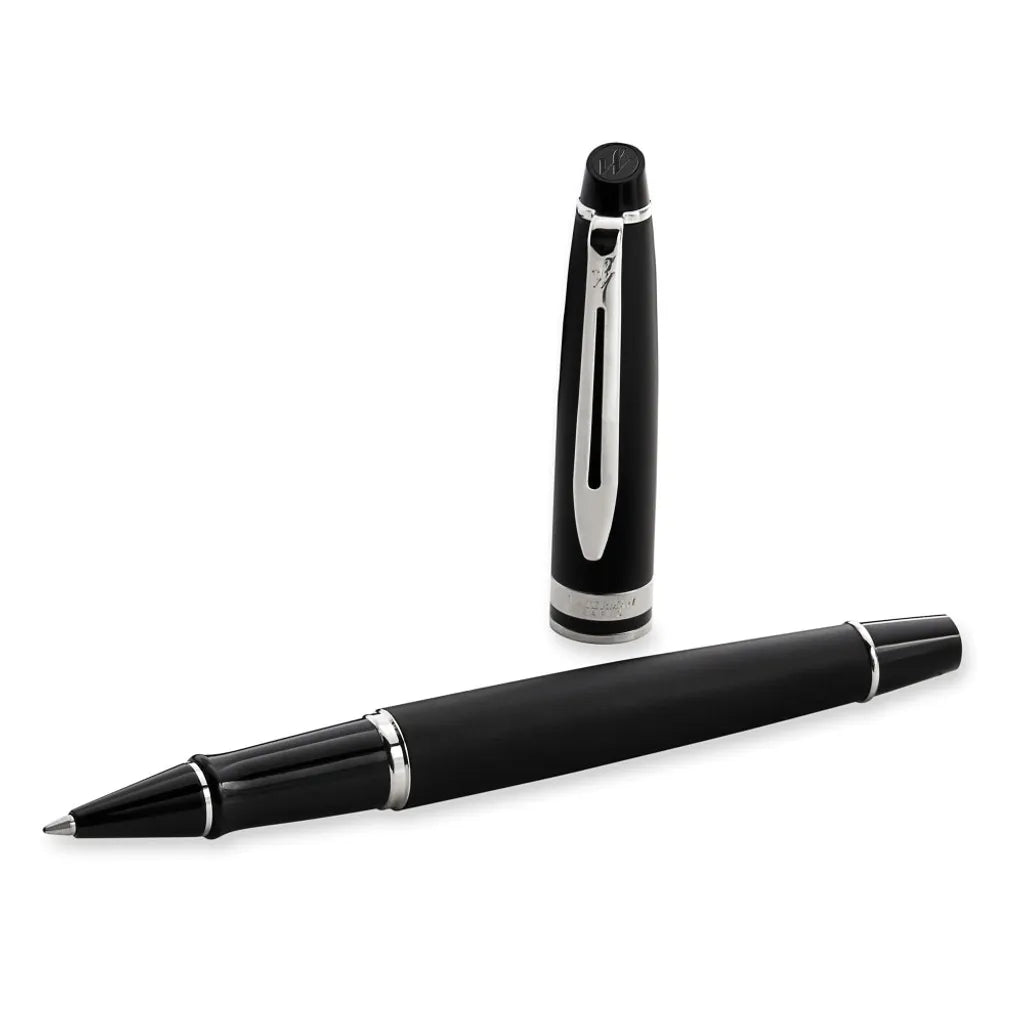 WATERMAN 威迪文 權威系列 霧黑白夾 鋼珠筆