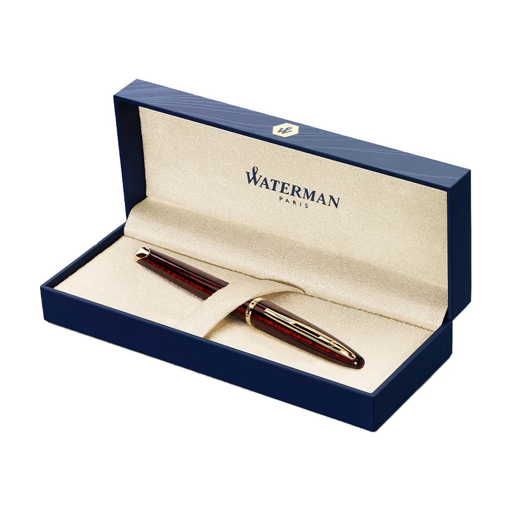 WATERMAN 威迪文 海洋系列 琥珀琺瑯金夾 18K金 鋼筆