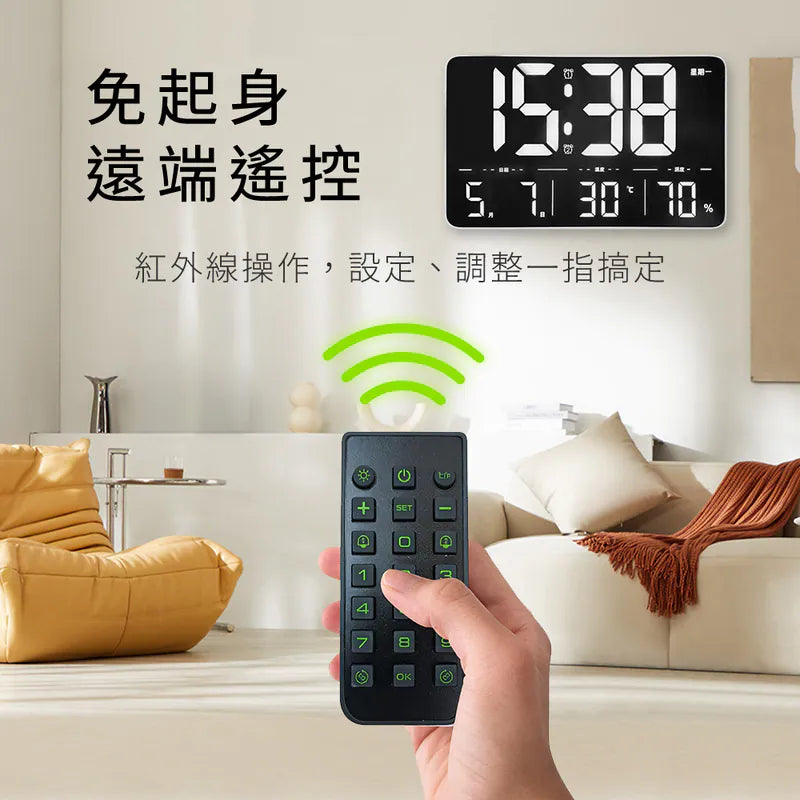 kinyo LED萬年曆遙控電子鐘(TD-3031)