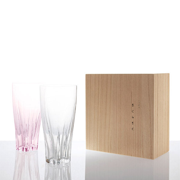 Perrocaliente SAKURASAKU 櫻花杯 雙入同款不同色 比爾森式啤酒杯 透明&櫻花粉