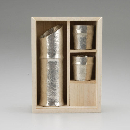 能作 純錫竹筒杯組