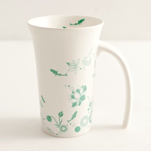 集瓷 cocera 夏荷剪影喇叭杯-霧白