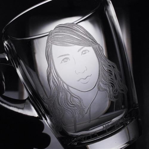 MSA【手工雕刻】寫實版人像馬克杯-女生畫像