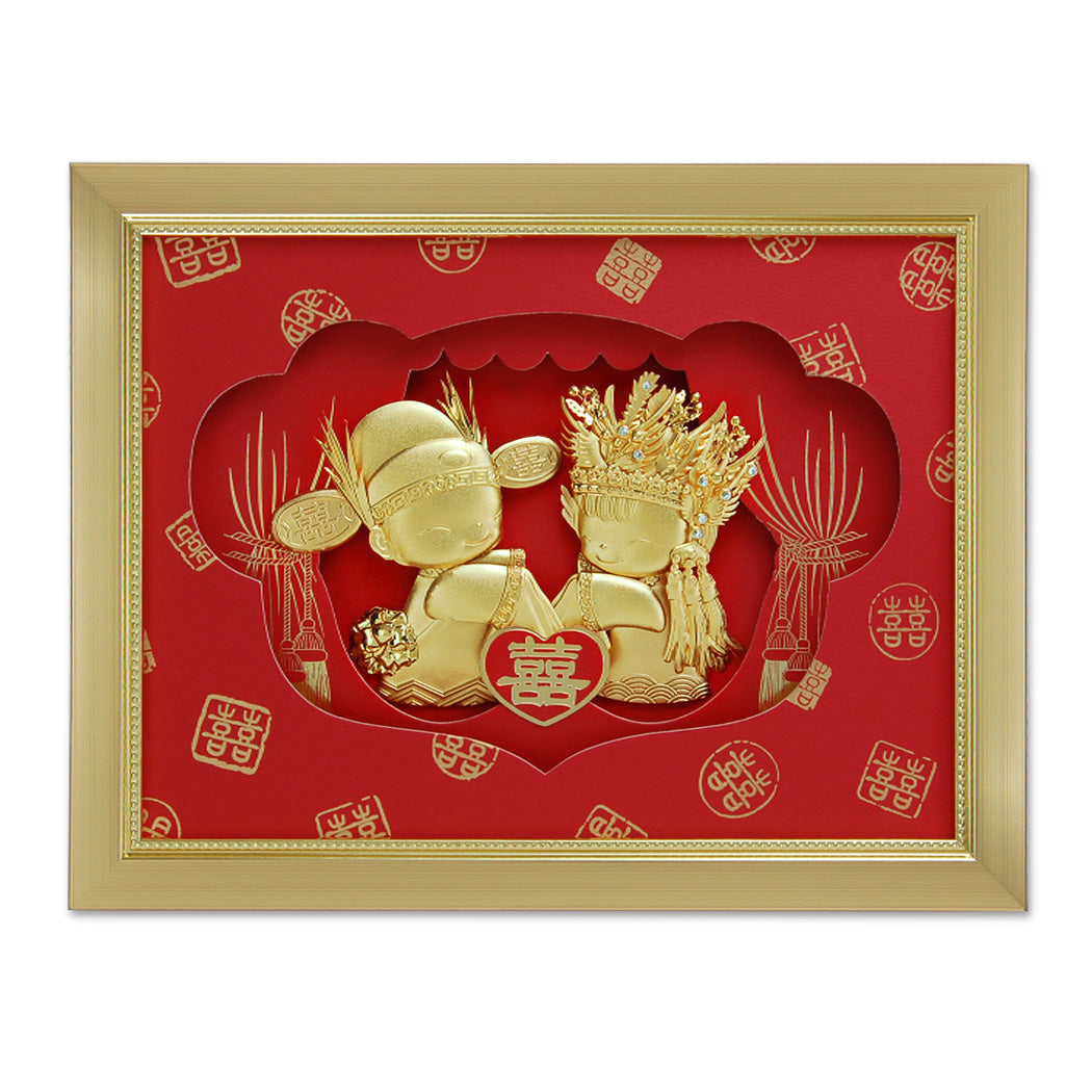 【免費贈送雷雕服務】凱馨 世紀婚禮 王子與公主的幸福起點 (紅色中式) (附保證書、提袋)