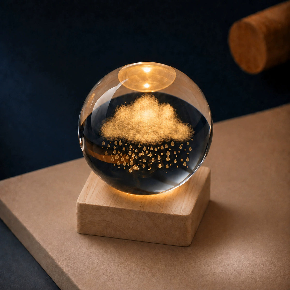 創意小物館 3D雷雕水晶球小夜燈 大號