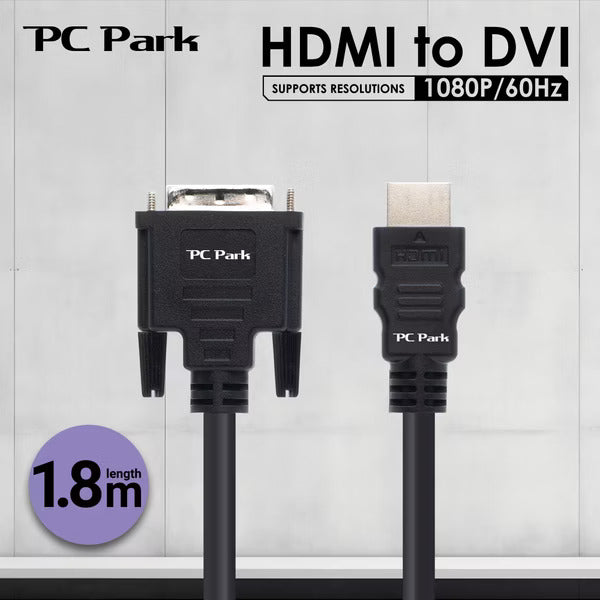 PC Park HTD-18 HDMI轉DVI數位訊號線 1.8M