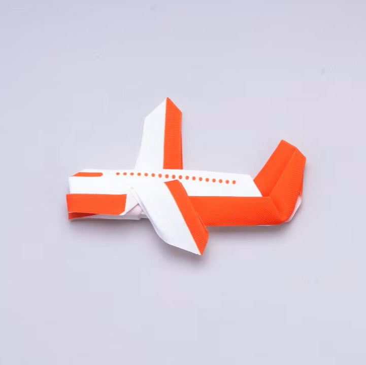 100percent Peti Peto 形狀記憶擦拭布 飛機-紅色