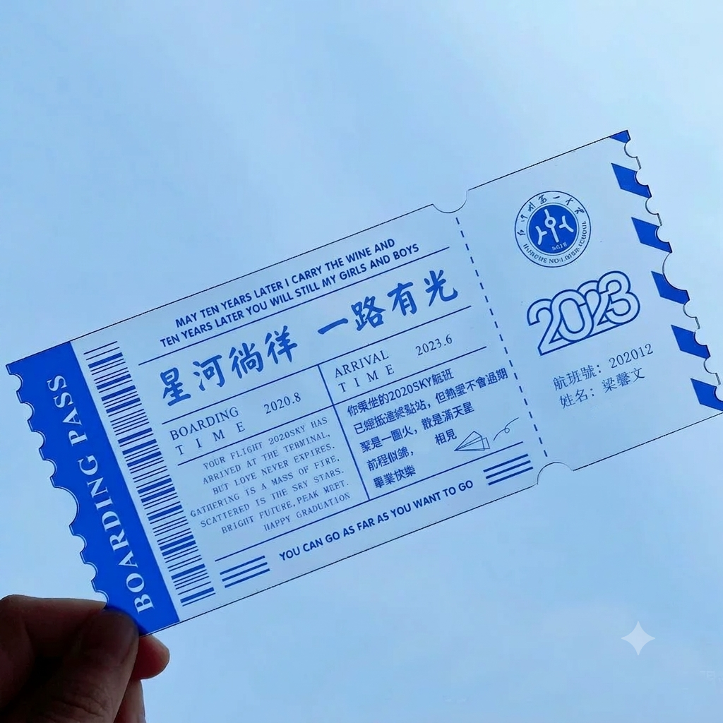客製化壓克力登機證機票根