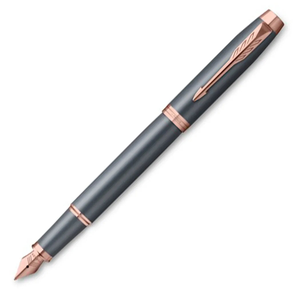 PARKER 派克 IM金屬系列 暮光藍鋼筆 真皮筆套禮盒
