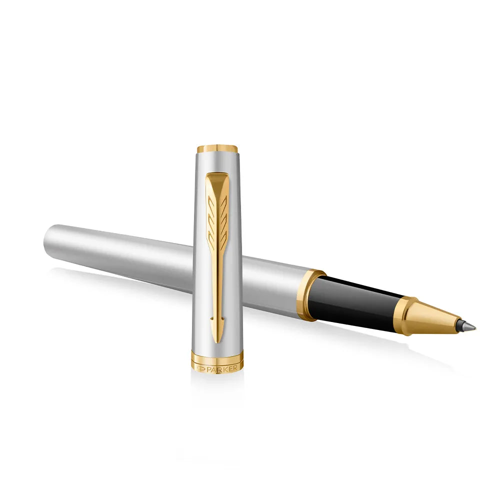PARKER 派克 子午線Meridian系列 緞面銀金夾 鋼珠筆