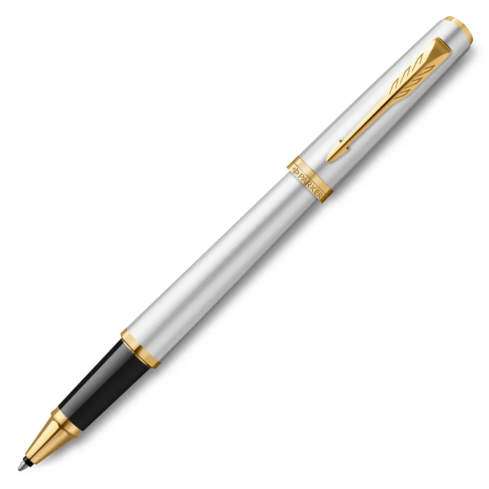 PARKER 派克 子午線Meridian系列 緞面銀金夾 鋼珠筆