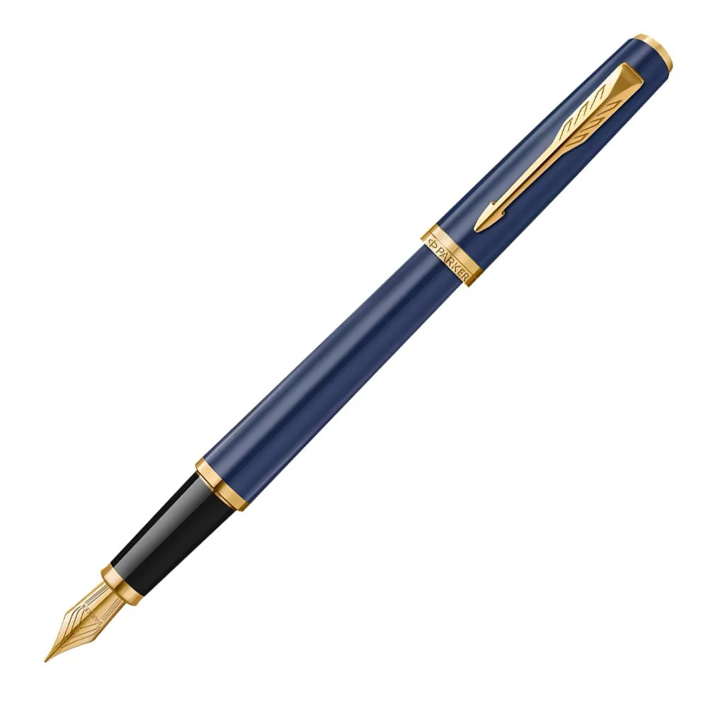 PARKER 派克  子午線Meridian系列 寶藍金夾 鋼筆 F尖