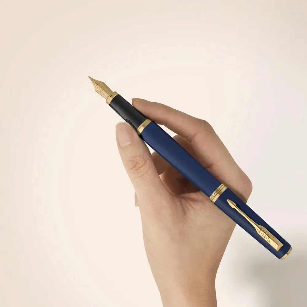 PARKER 派克  子午線Meridian系列 寶藍金夾 鋼筆 F尖
