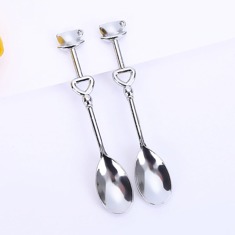 家居生活雜貨舖 咖啡杯造型不鏽鋼茶匙