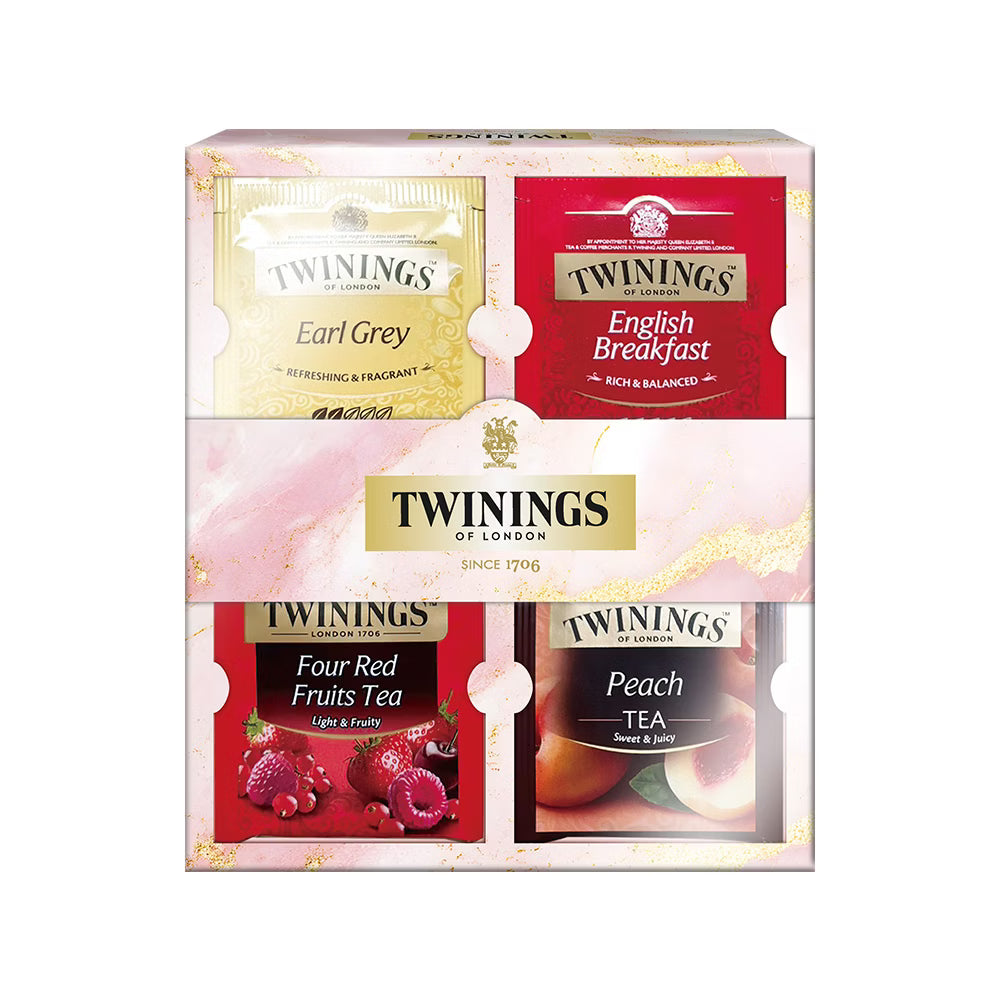 TWININGS 唐寧 唐寧茶 沁夏綜合口味組 共32入(皇家伯爵/英倫早餐/香甜蜜桃/四紅果茶)