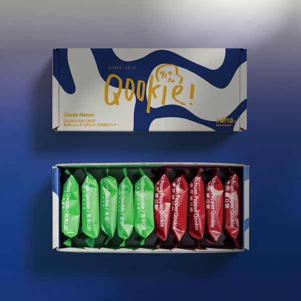 【Qookie! 嚴選綜合系列】蔥花之禮 - 10入禮盒( 宜蘭三星蔥/通庵花椒 ) ( 附贈提袋 )