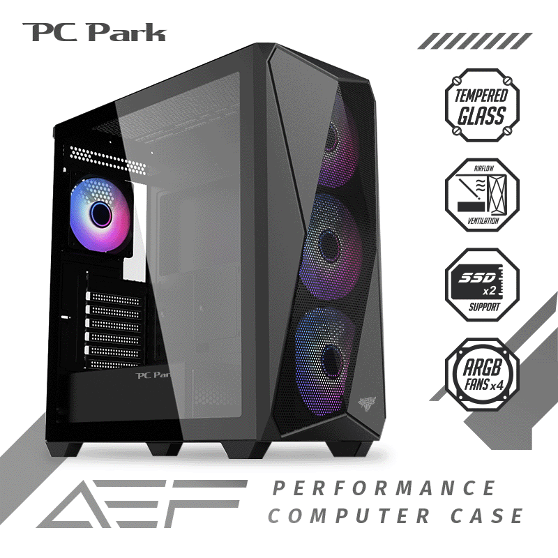PC Park AEF ARGB電腦機殼 黑/白