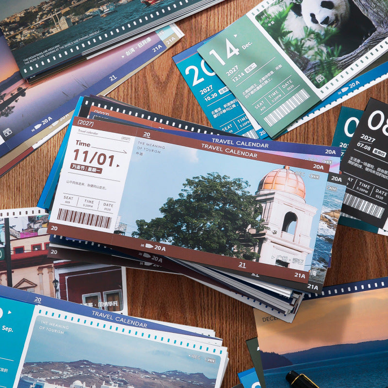 創意小物館 藝術桌面日曆 山川風景系列