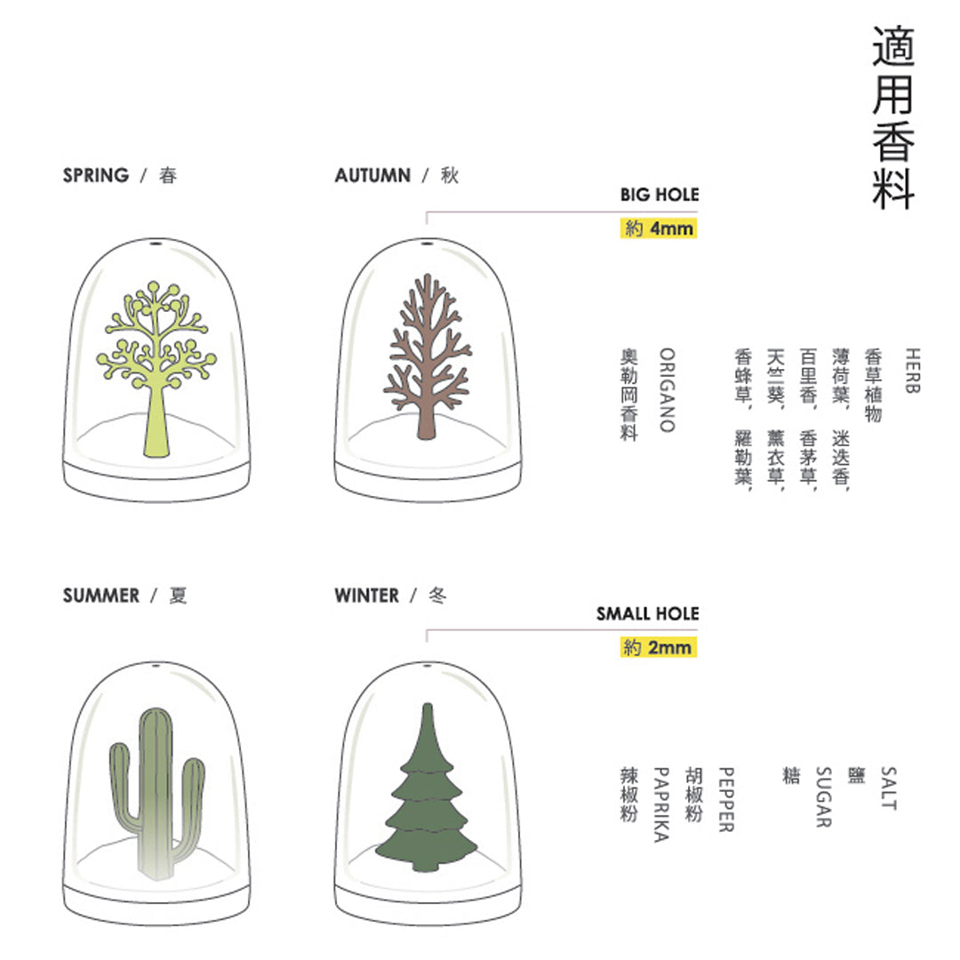 QUALY 季節滋味-調味罐(一組4入)