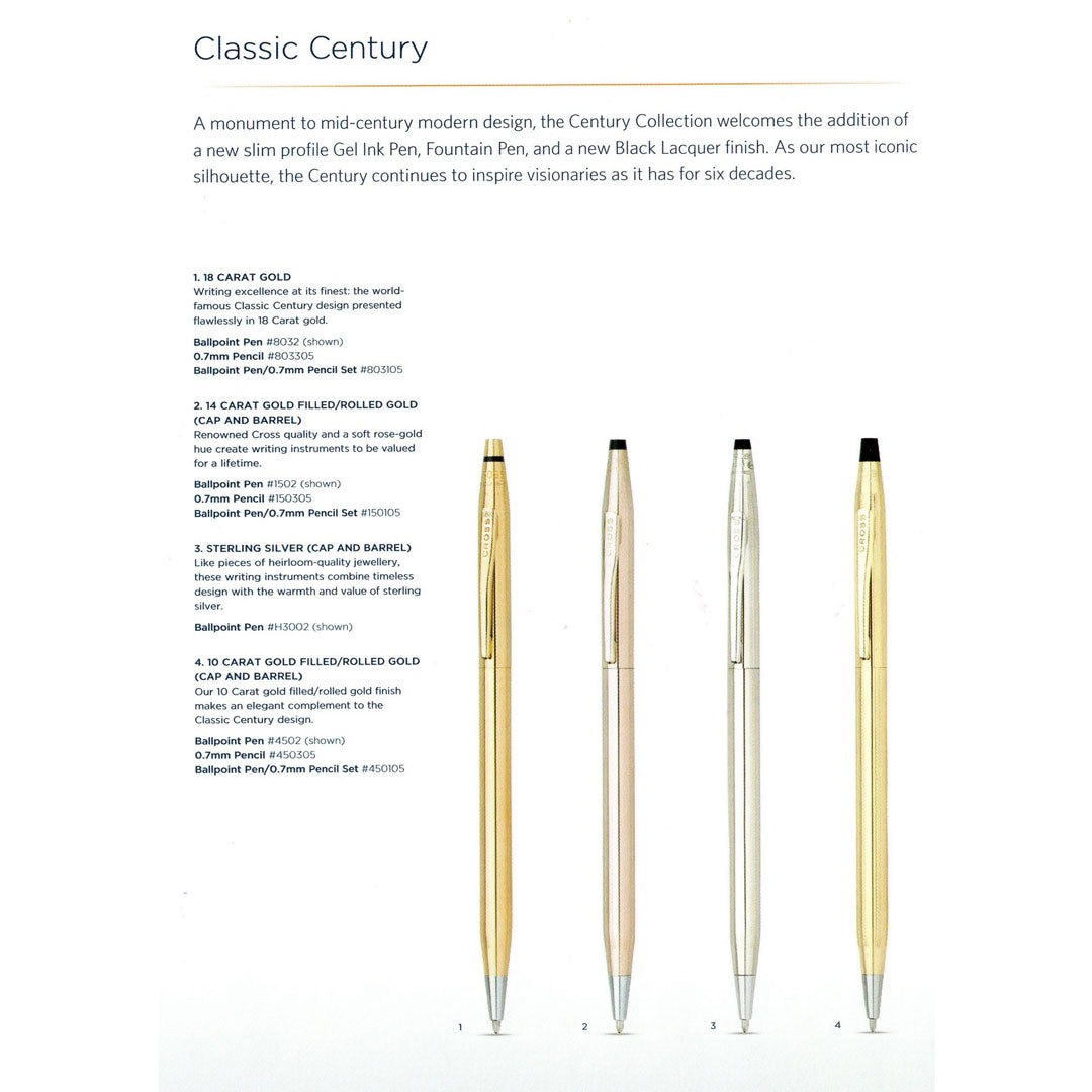 CROSS 世紀經典 10K金原子筆 4502