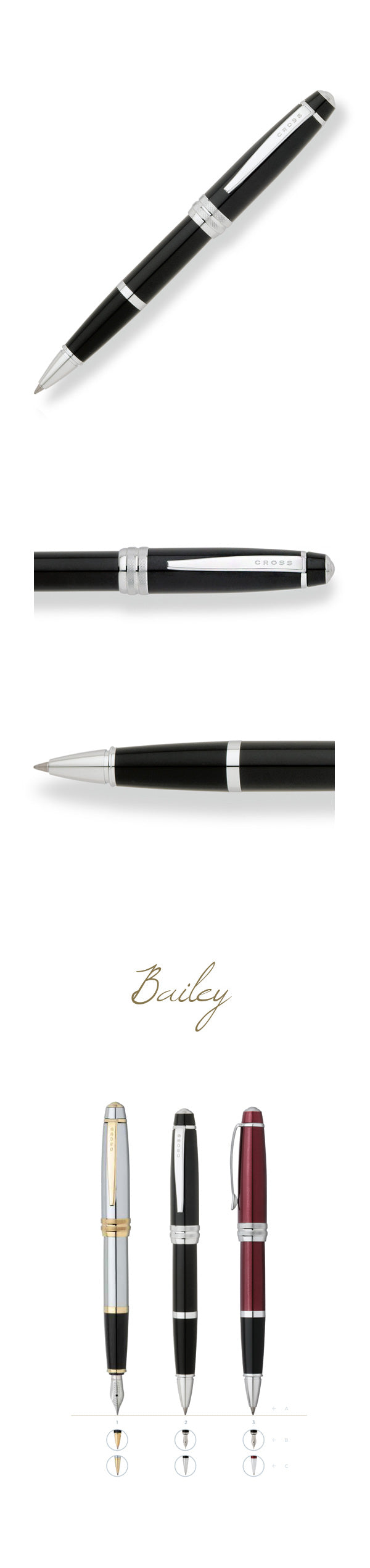 CROSS Bailey 黑琺瑯鋼珠筆
