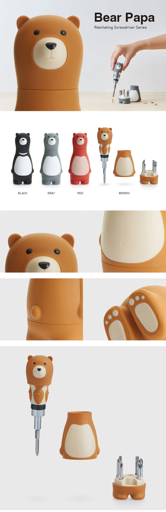 iThinking Bear Papa 棘輪螺絲起子組