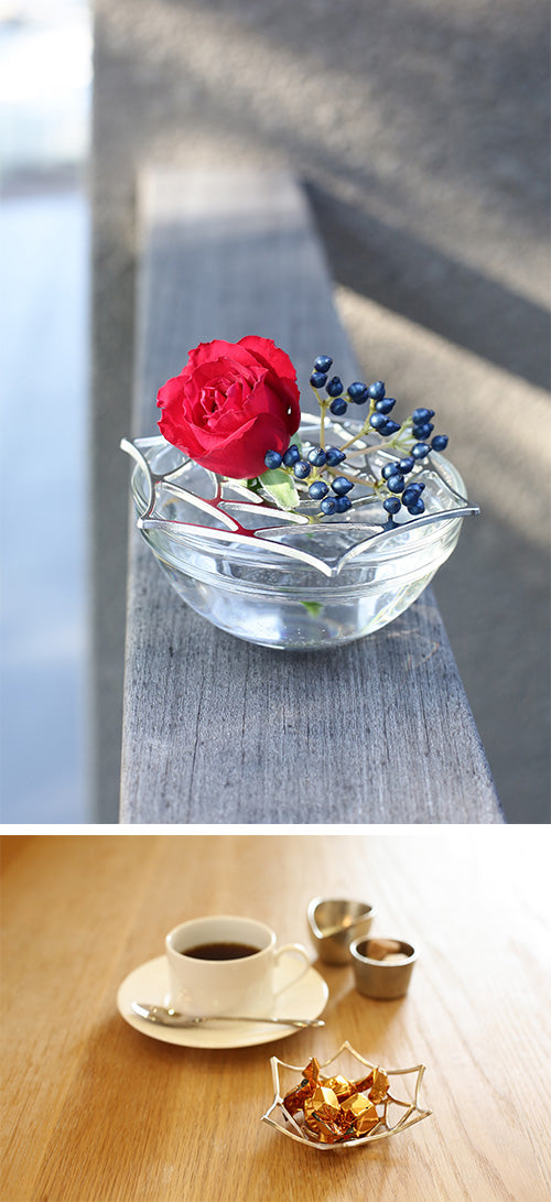 能作 純錫魔術置物籃 - 玫瑰 S