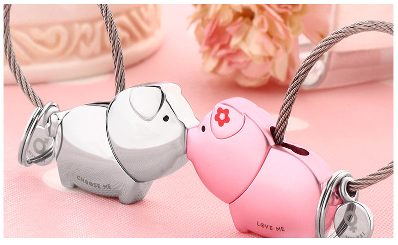 情人小豬豬鑰匙圈