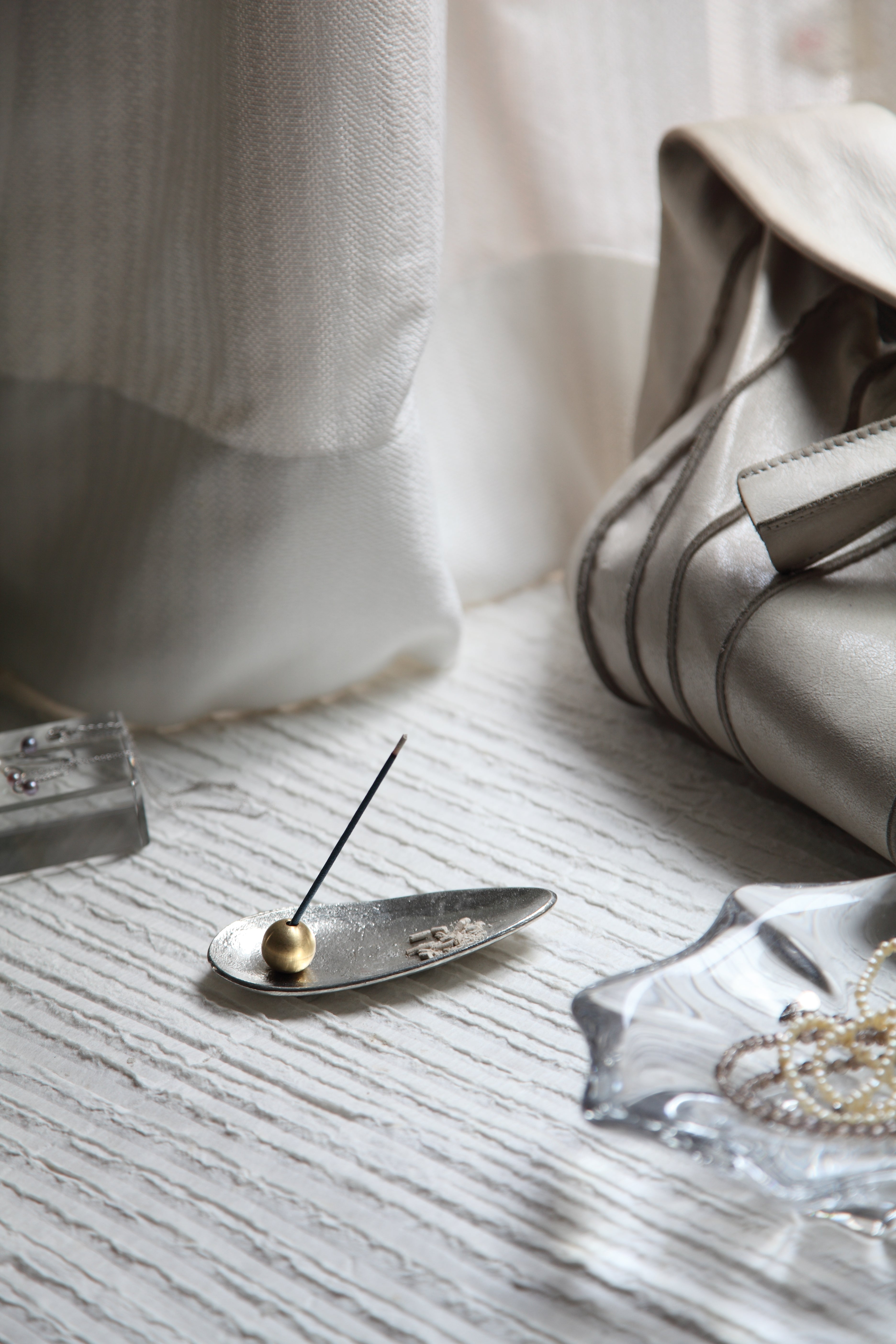 能作 竹葉薰香盤