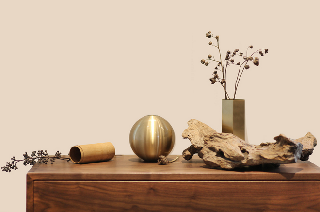 能作 銅球花瓶 L