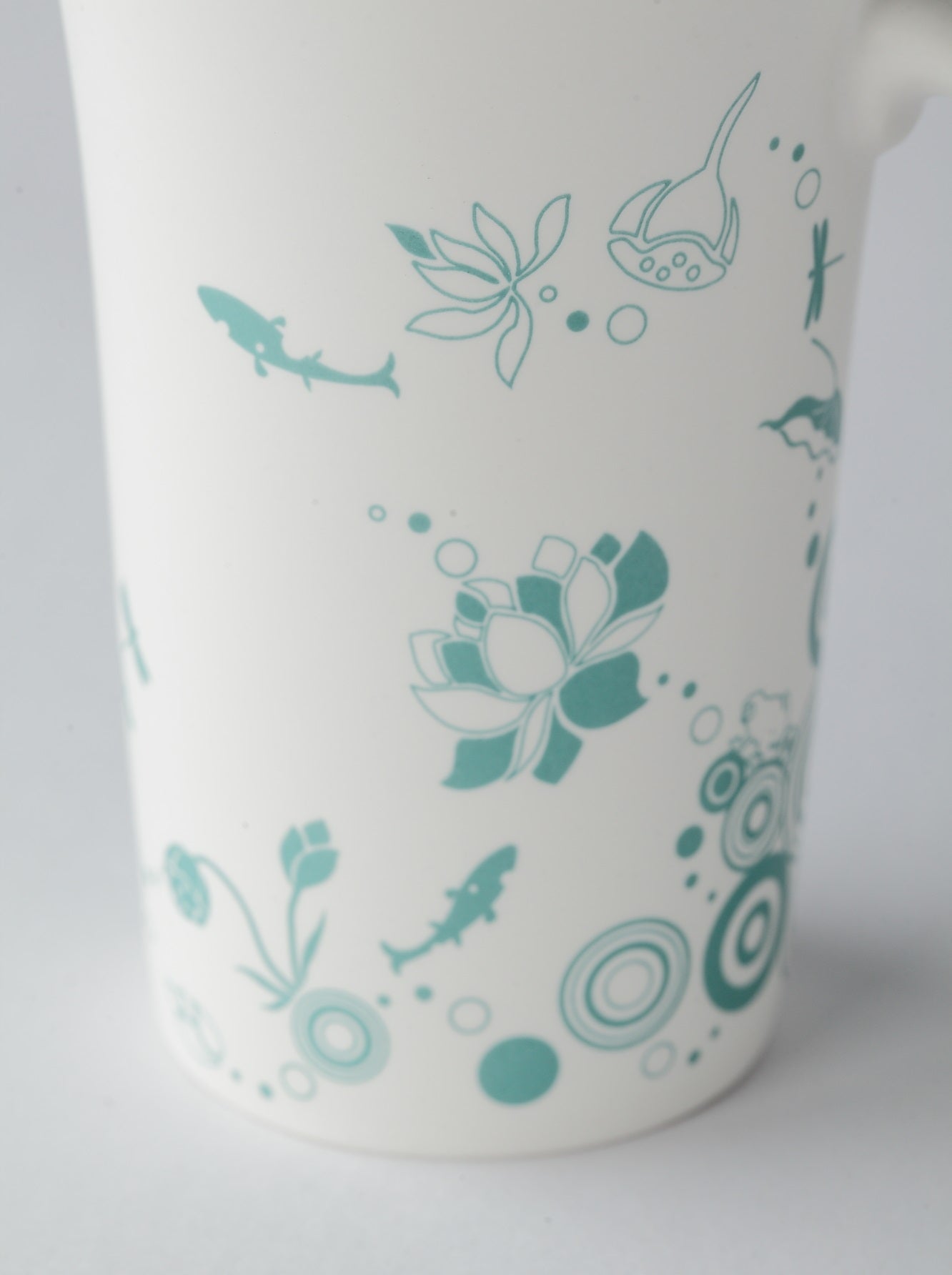 集瓷 cocera 夏荷剪影喇叭杯-霧白