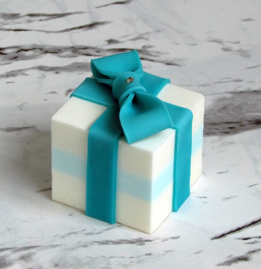 G's Life 單入蛋糕香皂禮盒 藍色緞帶