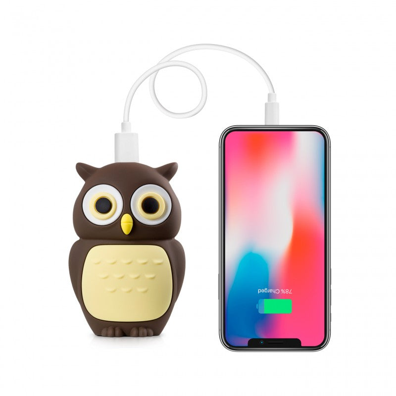 Bone 公仔行動電源 6700/ LED 燈組-貓頭鷹