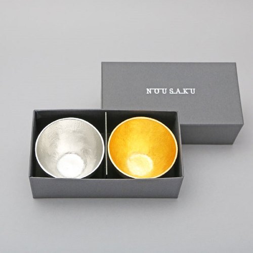 日本 能作 純錫 · 金箔清酒杯組