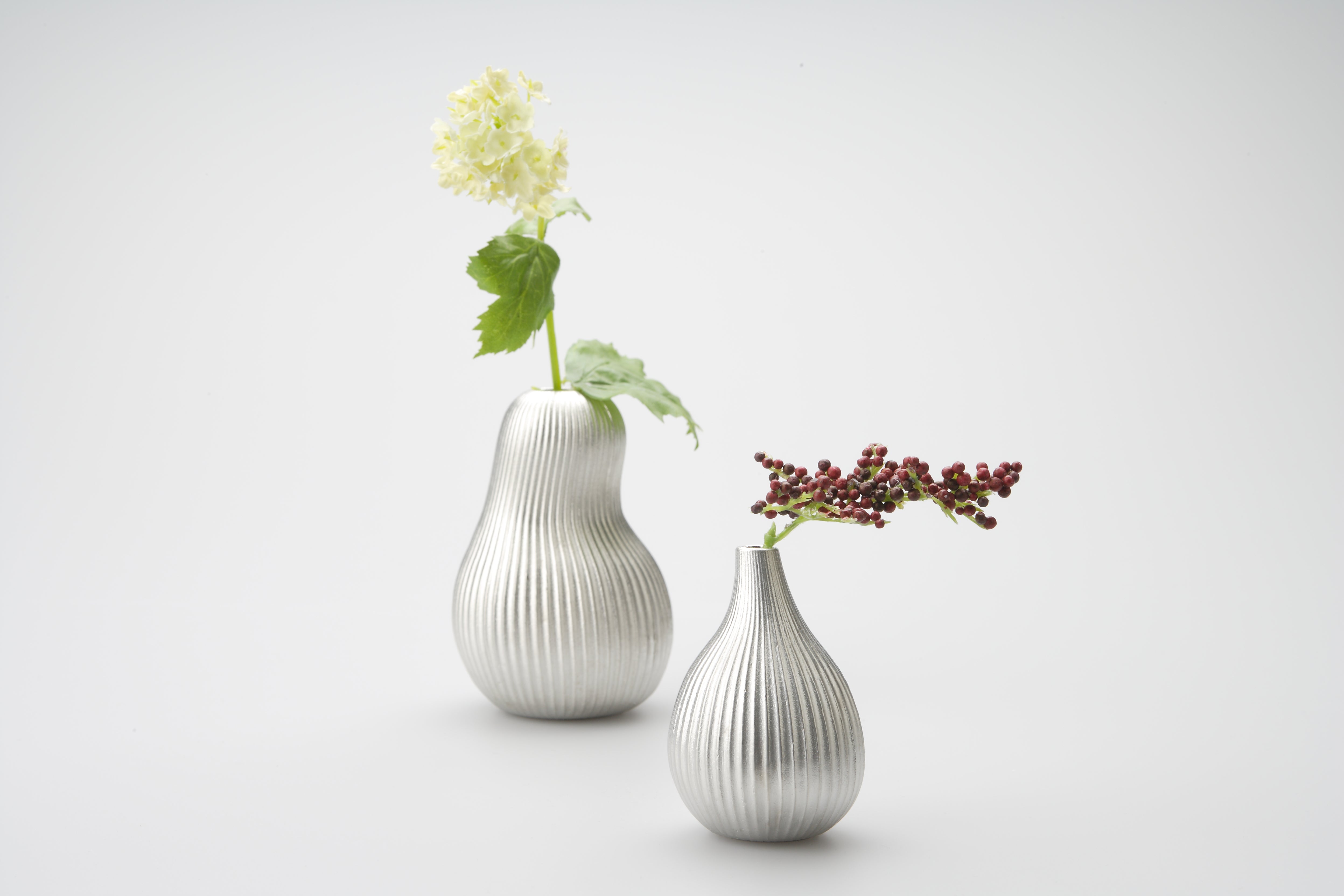 能作 純錫花瓶 無花果