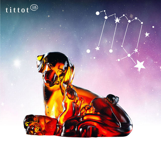 琉園 tittot 親子狗-心語琉璃擺飾(處女座)