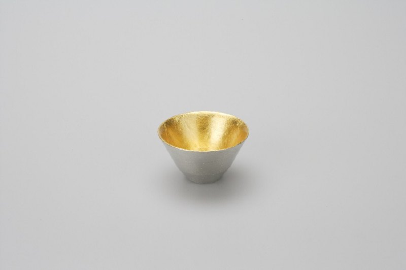 能作 純錫金箔喜宴杯