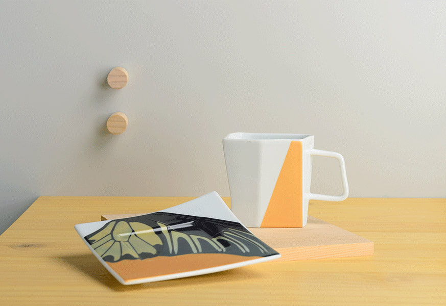 集瓷 cocera 蝶羽．蝶語 – 咖啡杯盤組