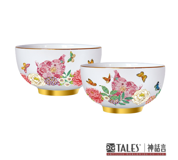 TALES 神話言 金豬對杯 富貴迎春．福祿蝶升 (2入)