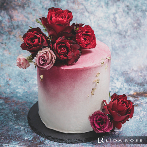 LIDA ROSE 6吋加高花藝設計蛋糕 玫瑰谷 Rose Valley