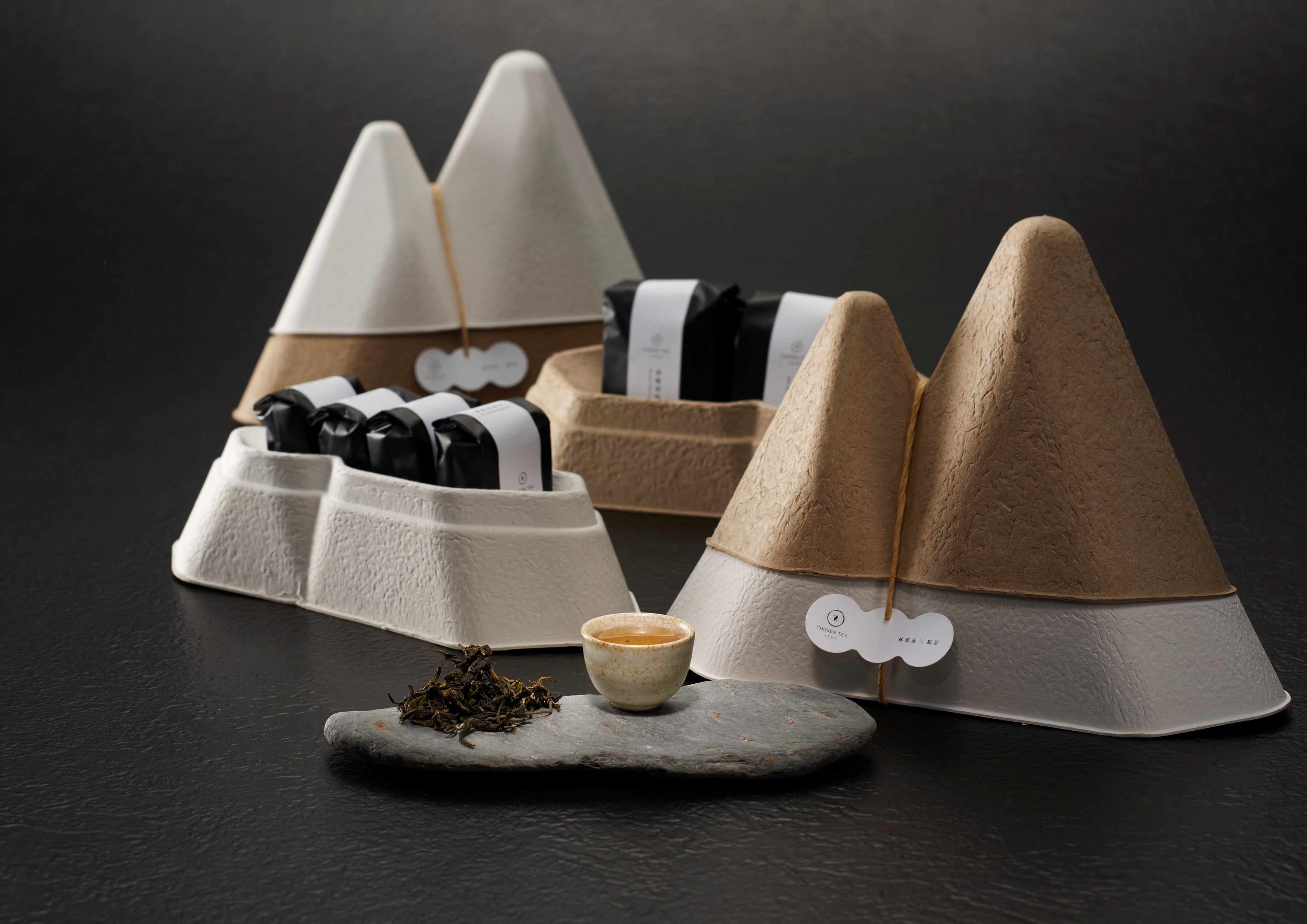 點睛設計 DOTdesign 點茶1869台灣茶系列-山型禮盒2入組(東方美人茶50g+阿里山高山烏龍茶120g)