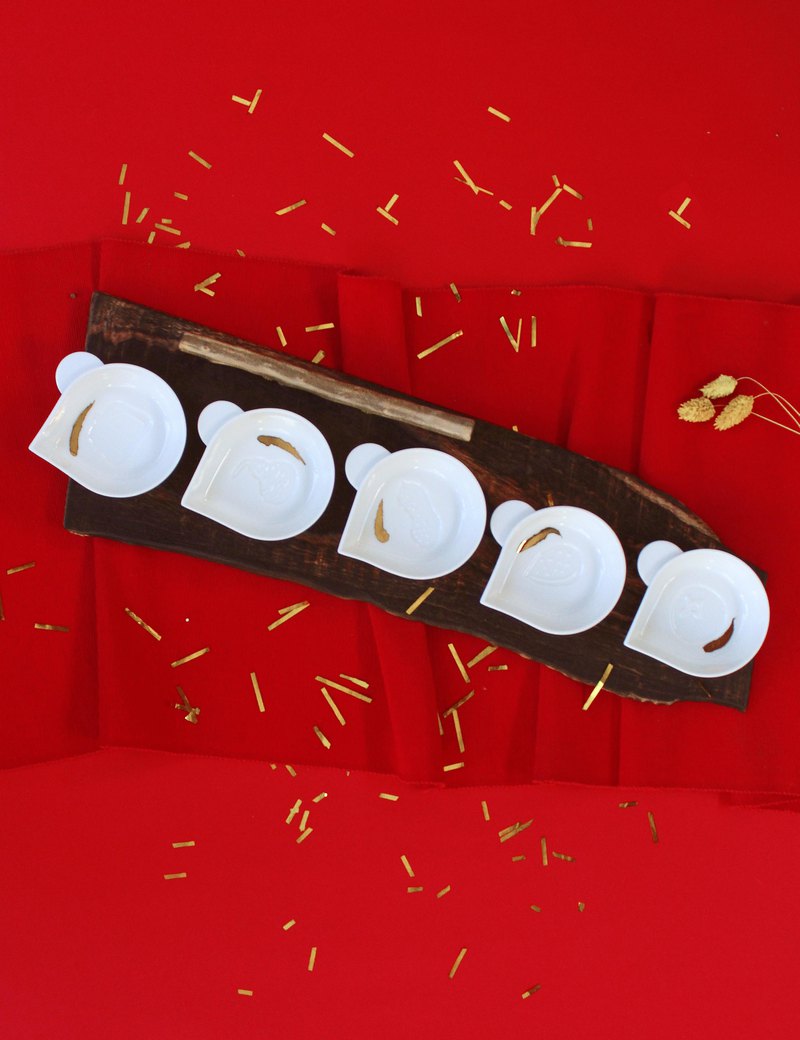 集瓷 cocera 鼠兒吱吱 醬油碟五入組