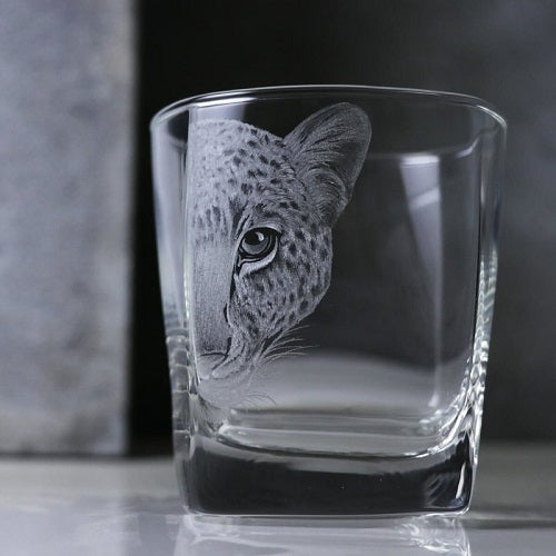 MSA手工雕刻 寫實叢林豹威士忌杯-GA2012