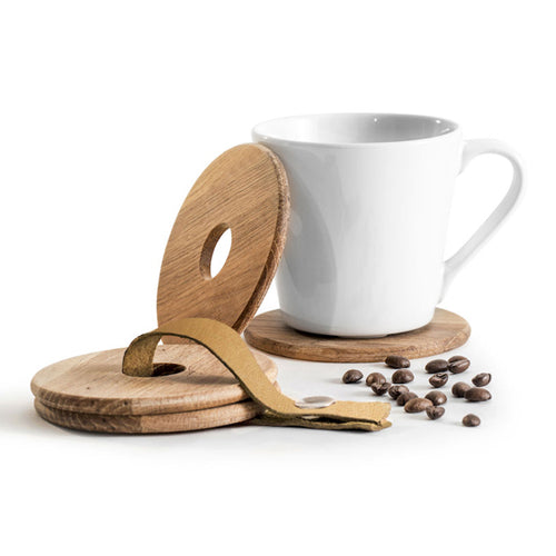 瑞典 Sagaform Nature 橡木杯墊組4入