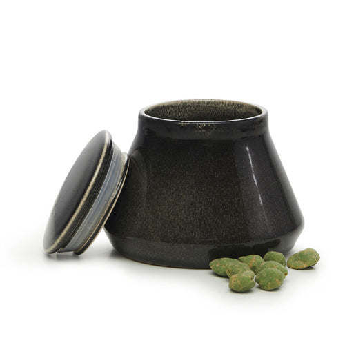 瑞典 Sagaform Nature 復古黑釉彩密封罐-550ml