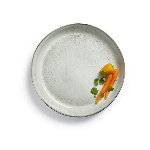 瑞典 Sagaform Nature 炻釉彩大餐盤-淺灰 33cm