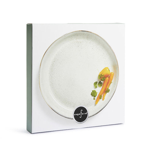 瑞典 Sagaform Nature 炻釉彩大餐盤-淺灰 33cm